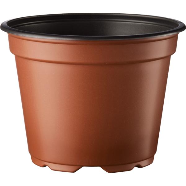 11cm Round Lightweight Squat Plant Pots x 10