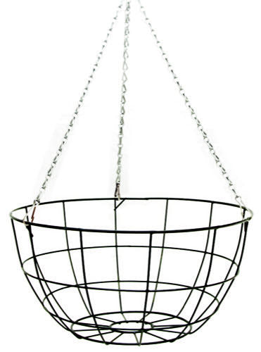 Wire Hanging Basket Flat Bottom Grower 16"