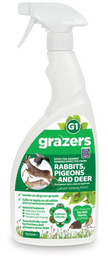 Grazers Pest Control G1 Ready-to-use Spray for Rabbits, Pigeons, Deer & Geese 750ml