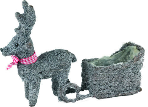Christmas Snowy Reindeer & Sleigh