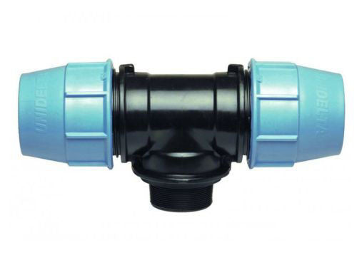 Unidelta Compression Fitting Tee Adaptor x 3/M x