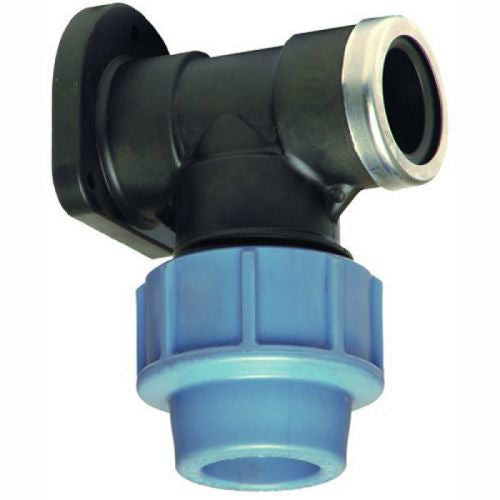Unidelta Compression Fitting Wall Plate Elbow 20mm x 1/2"F