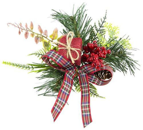Christmas Pick Berries/Parcel/Tartan Ribbon Large