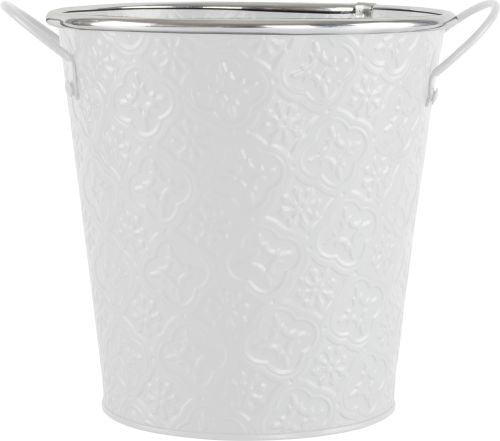 Tin Pail Silver Rim 15cm