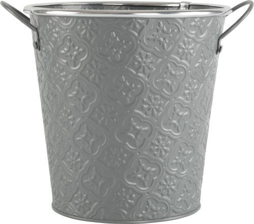 Tin Pail Silver Rim 15cm