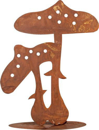 Garden Ornament Rusty Toadstool 27cm