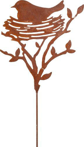 Garden Stick Bird in Nest 40cm