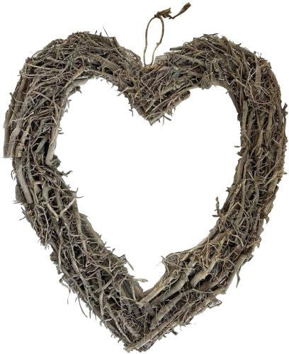 Garden Ornament Hanging Willow Heart