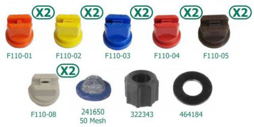 Double Flat Fan Nozzle Kit