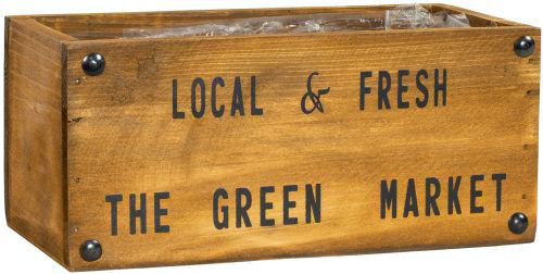 Wood Trough Local & Fresh 19cm