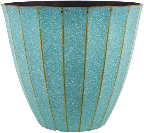 Panelled Planter Patina Copper