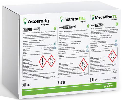 AIM Package Ascernity+Instrata Elite+Medallion TL Fungicides 3+3+3lt