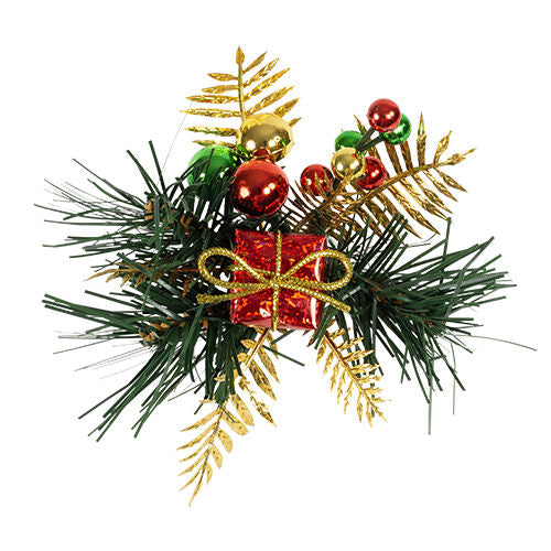 Christmas Pick Pine & Fern with Gift Box