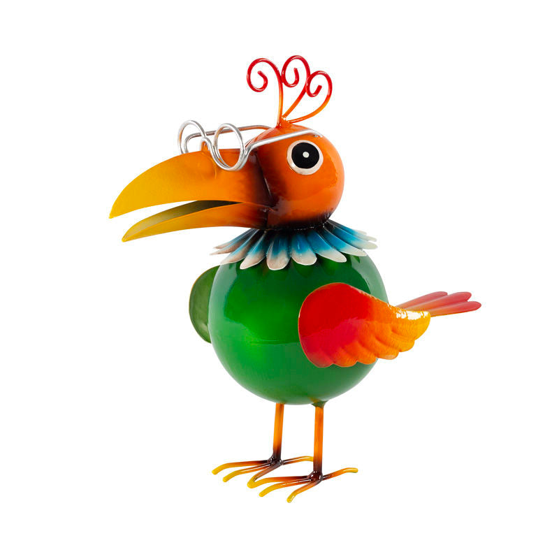 Decorative Metal Ornament Fun Professor Bird