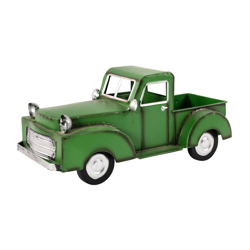 Decorative Metal Green Truck