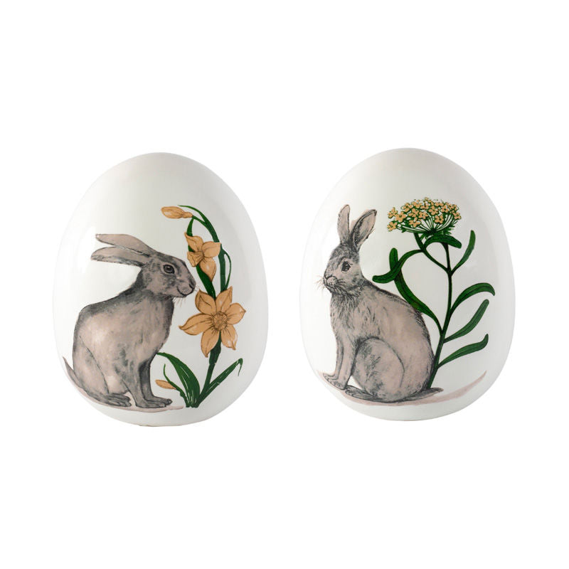 Ceramic Ornament Egg Shape Rabbit Designs