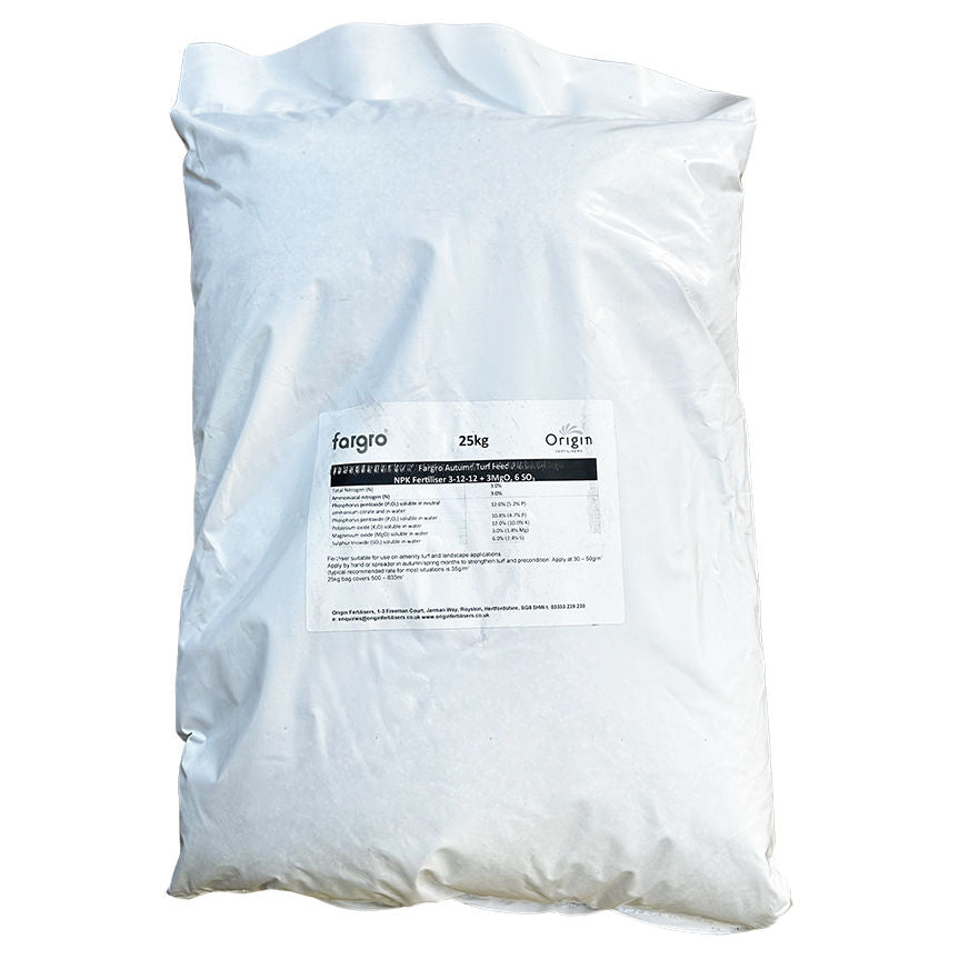 Fargro Fertiliser Autumn Turf Feed 3-12-12 + 3Mgo 25kg