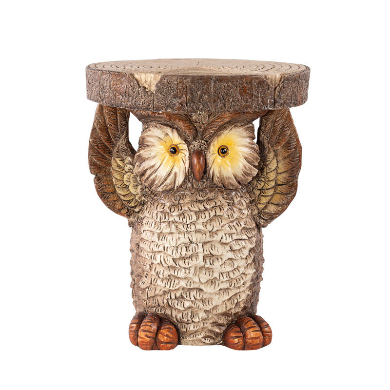 Garden Ornament Owl Stool / Plant Pot Stand