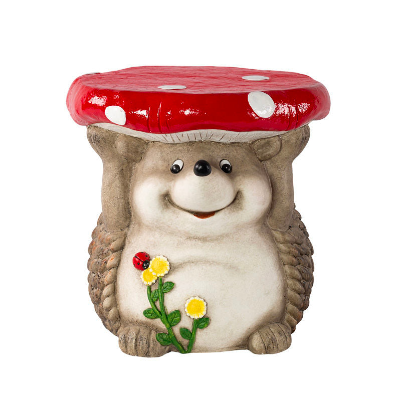 Garden Ornament Hedgehog Stool / Plant Pot Stand