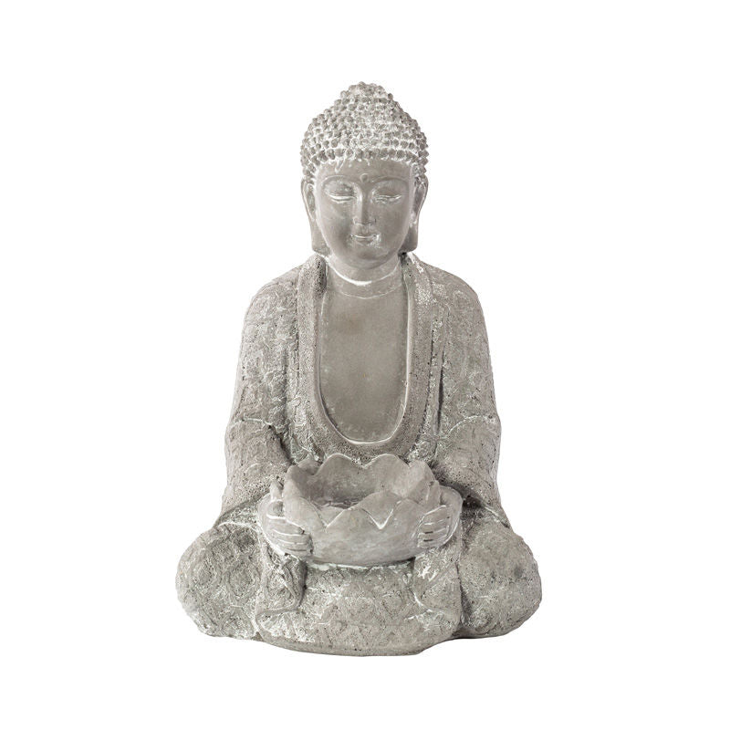 Cement Buddha Tea Light Holder 15cm