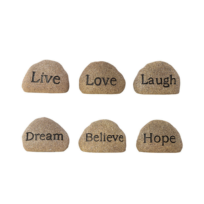 Store Ready Message Stones in Display Box