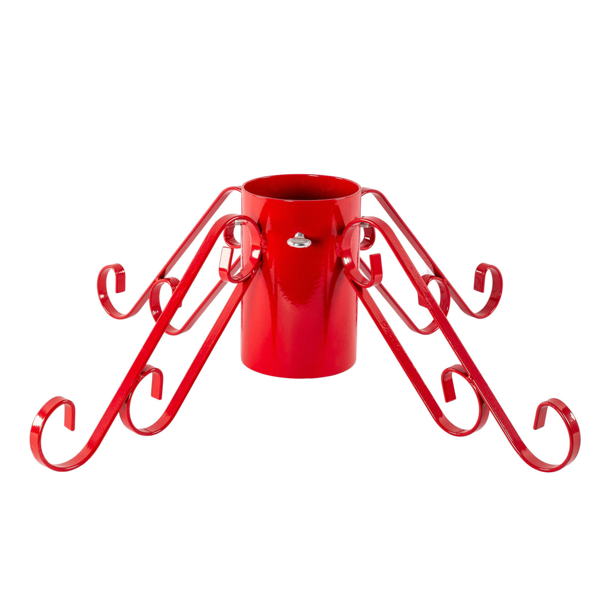 Christmas Tree Stand Four Leg Ornate 4" Red