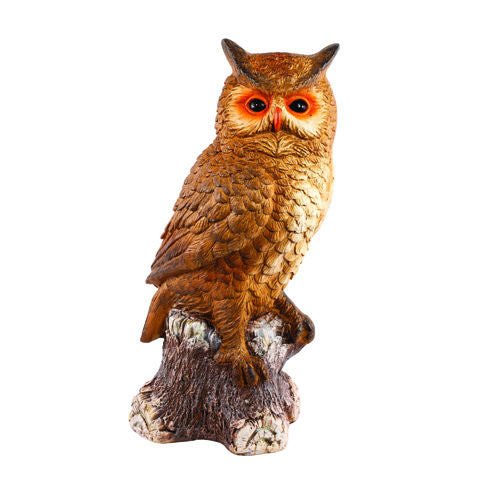 Garden Ornament Owl with Decorative Light