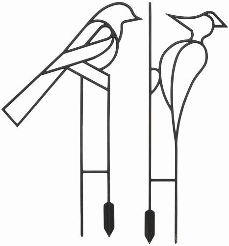 Plant Supports Bird Designs Set of 2