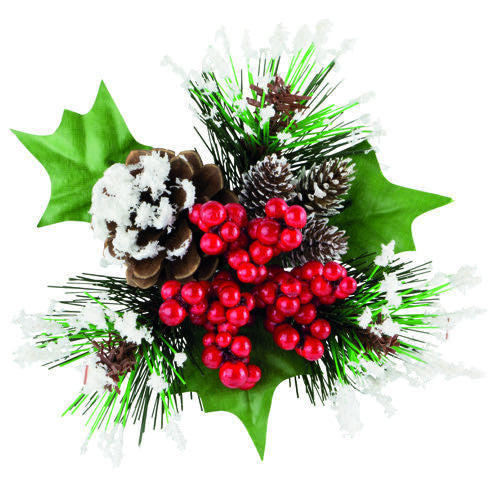 Christmas Pick Snowy Cones & Holly