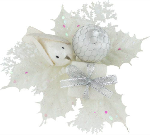 Christmas Pick Holly, Cedar & Bird
