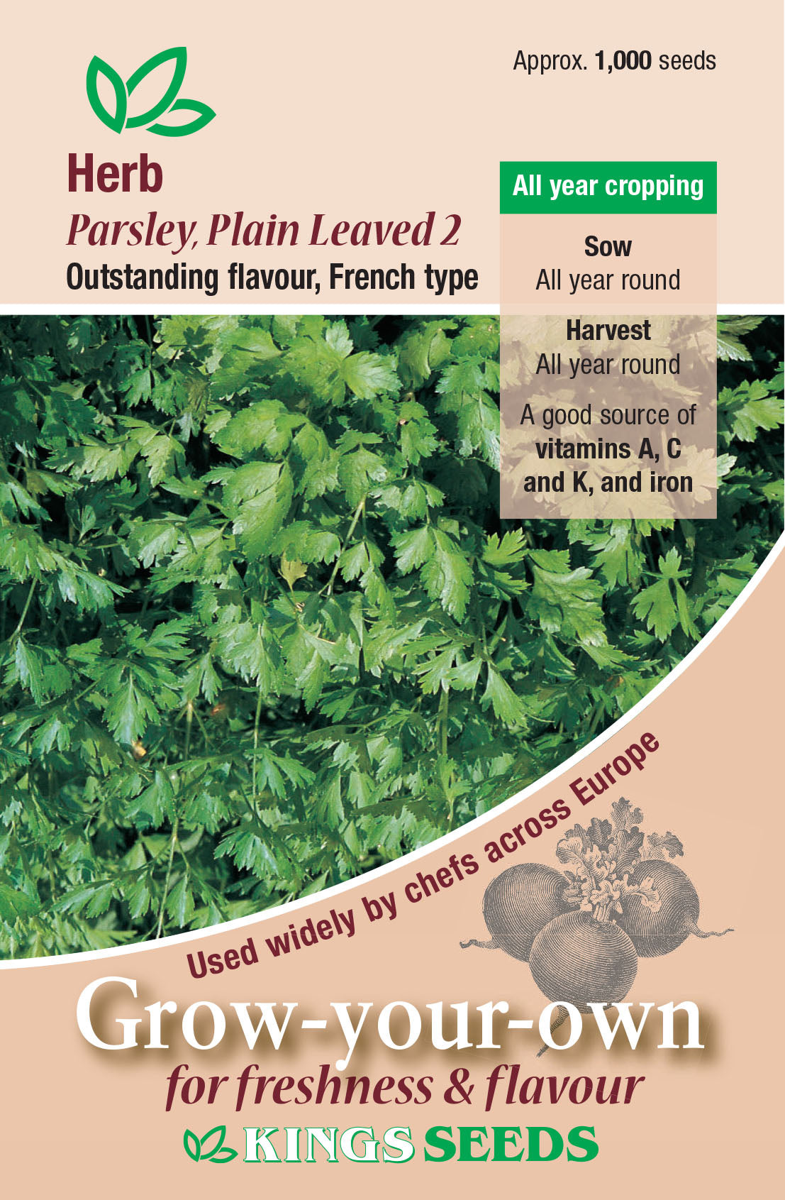 Herb Parsley Plain Leaved 2 (French) Seeds