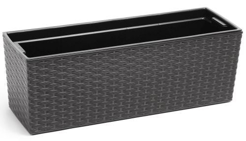 Begonia Rattan Window Box - Graphite