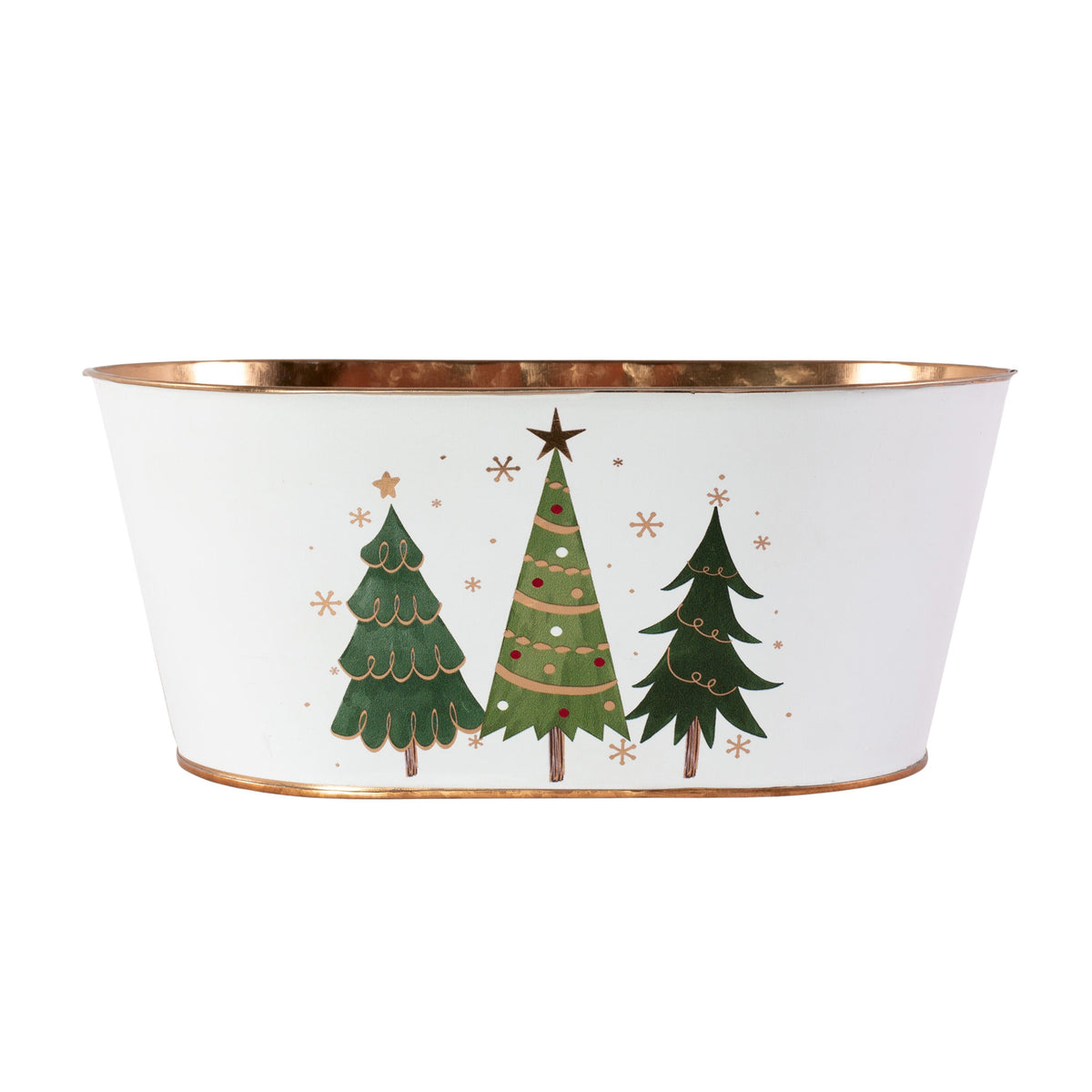 Tin Trough Christmas Tree 27cm