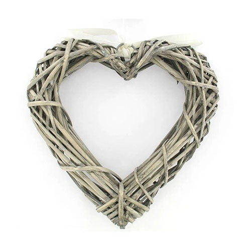 Garden Ornament Hanging Willow Heart Medium