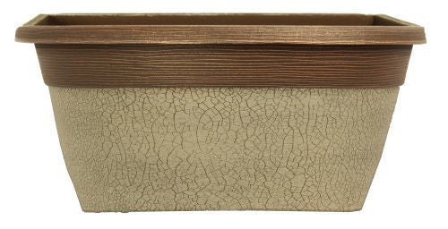 Crackle Window Box 30cm - Ceramic White