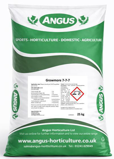 Fertiliser General Purpose Growmore 7-7-7 Granular 25kg