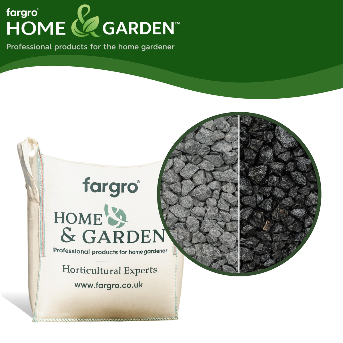 Ebony Black Chippings 20mm Bulk Bag