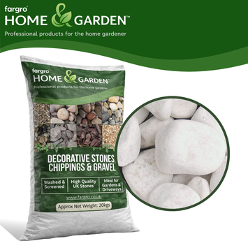 White Cobbles 50mm-75mm 20kg