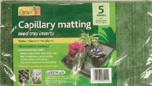 Gardman Capillary Matting Seed Tray Inserts, Efficient Root Hydration, Contains 5 Sheets