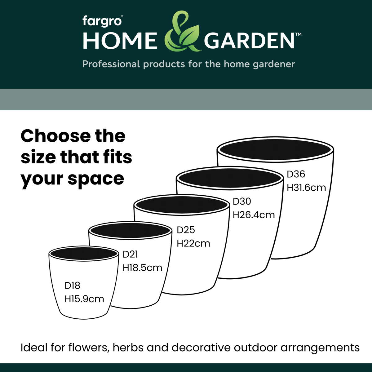 Lamela Concrete™ Magnolia Round Plant Pot, Poly Resin Planter