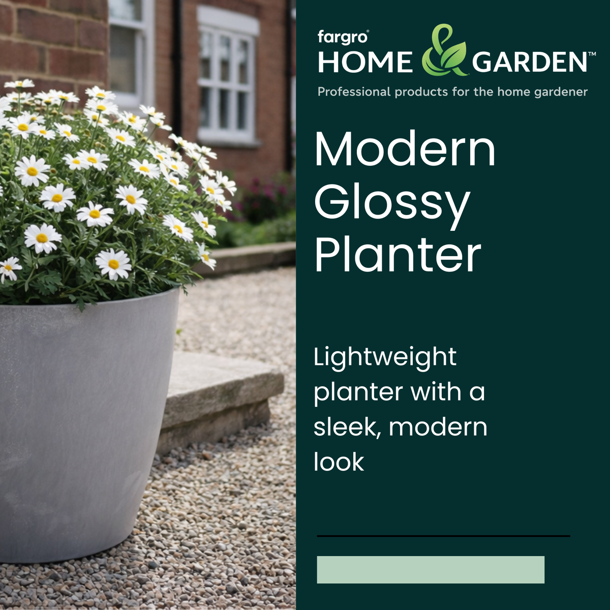 Lamela Concrete™ Magnolia Round Plant Pot, Poly Resin Planter