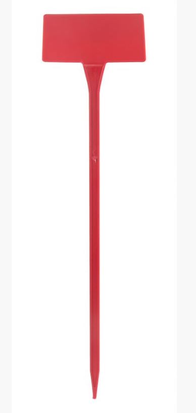 Red 38cm Angled Head Plant Labels x 10