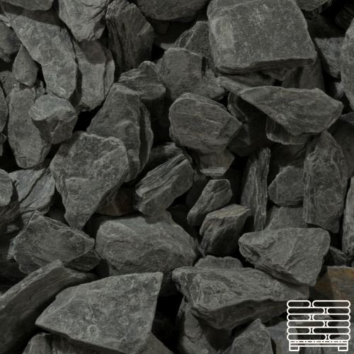 Black Slate Chippings 40mm - Pallet (50) 20kg bags