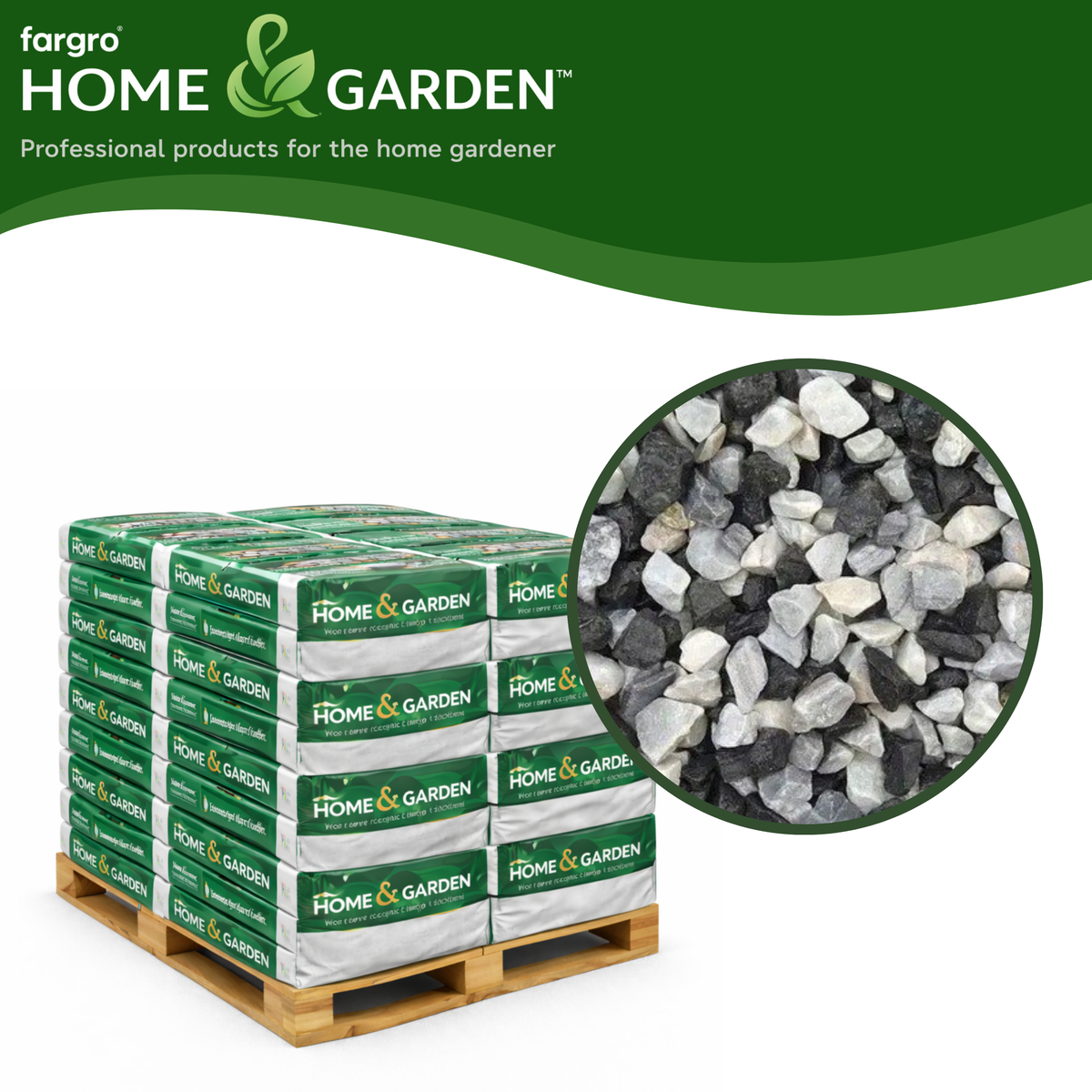 Black Ice Stone Chippings 14-20mm - Pallet (50) 20kg bags