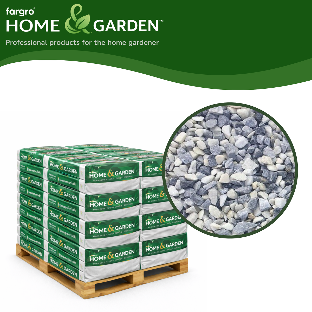 Polar Ice Stone Chippings 20mm - Pallet (50) 20kg bags