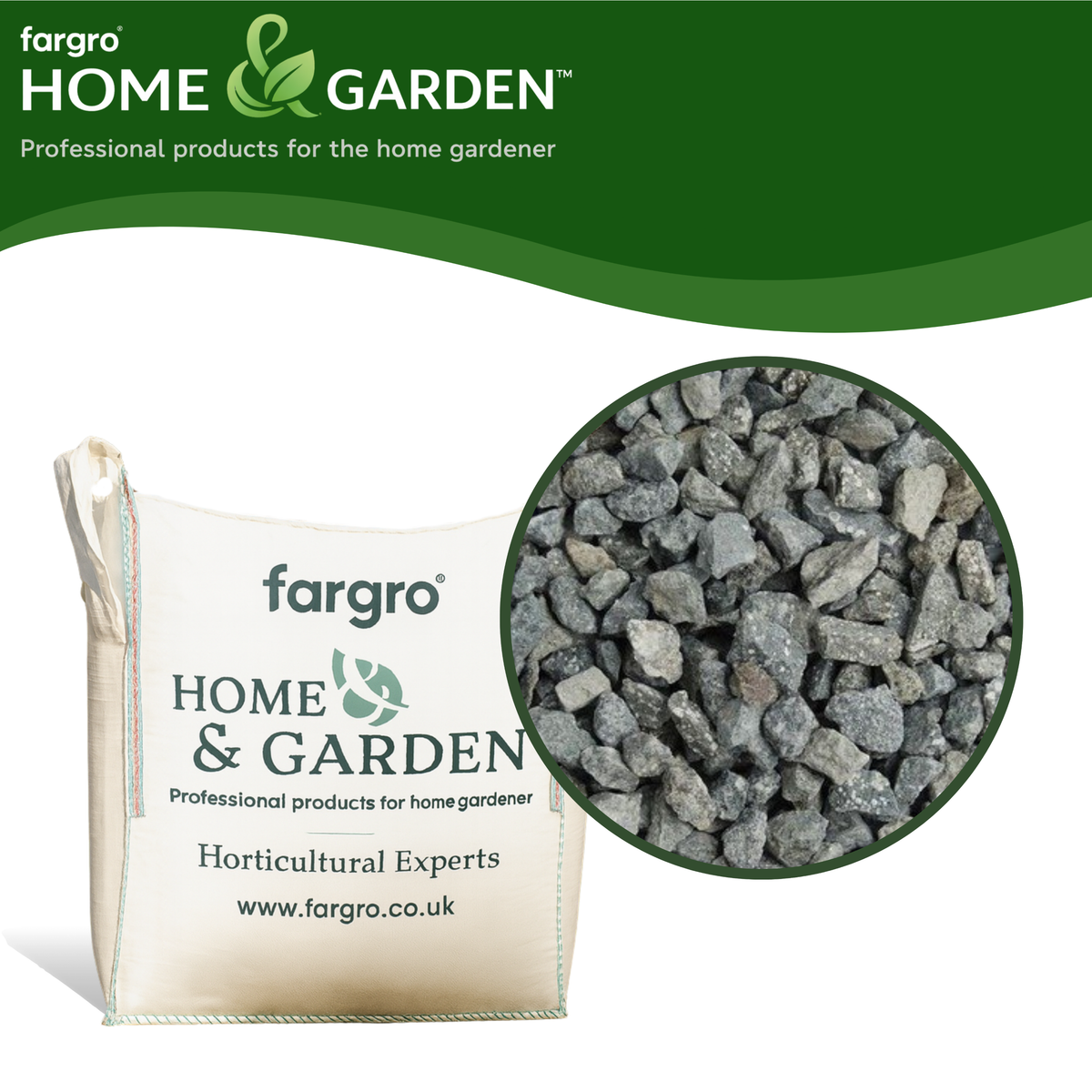 Berwyn Green Granite Chippings 14-16mm Bulk Bag