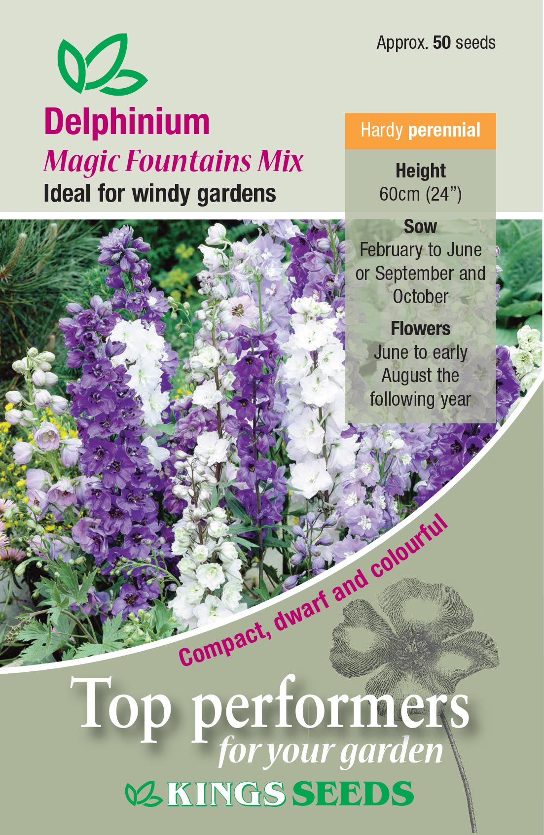 Delphinium Magic Fountains Mix Seeds