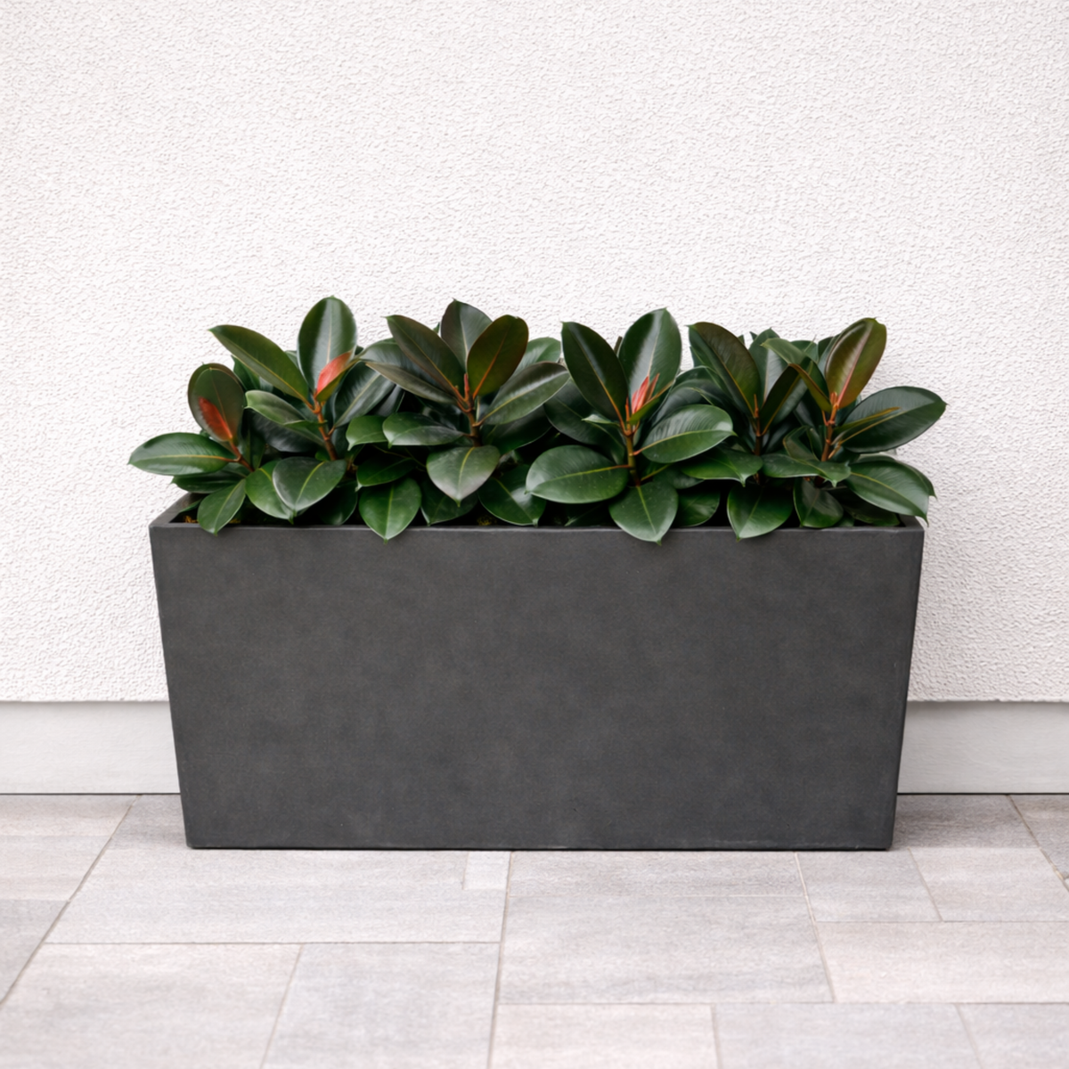 FHG™ Polystone Rectangular Trough Garden Planter, Outdoor Large Plant Pot
