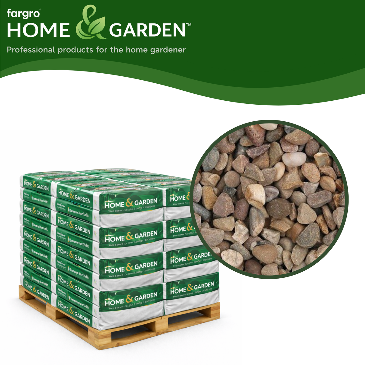 Natural Pea Gravel 20mm - Pallet (50) 20kg bags