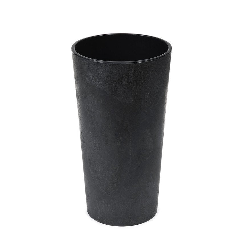 Lamela Concrete™ Lilia Stone Tall Planter, Poly Resin Plant Pot With Removable Liner